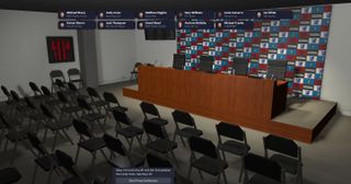 Football Manager 2023 press conference screen