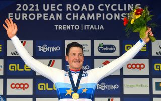2021 UEC Road European Championships - Trento - Eliteâ€™ Men's Individual Time Trial 22,4 km - 09/09/2021 - Stefan Kung (Switzerland) - photo Ilario Biondi/BettiniPhotoÂ©2021