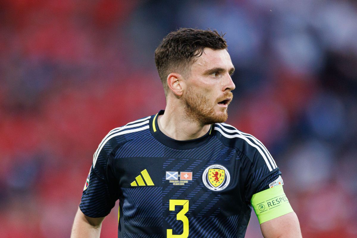 Scotland captain Andy Robertson in action