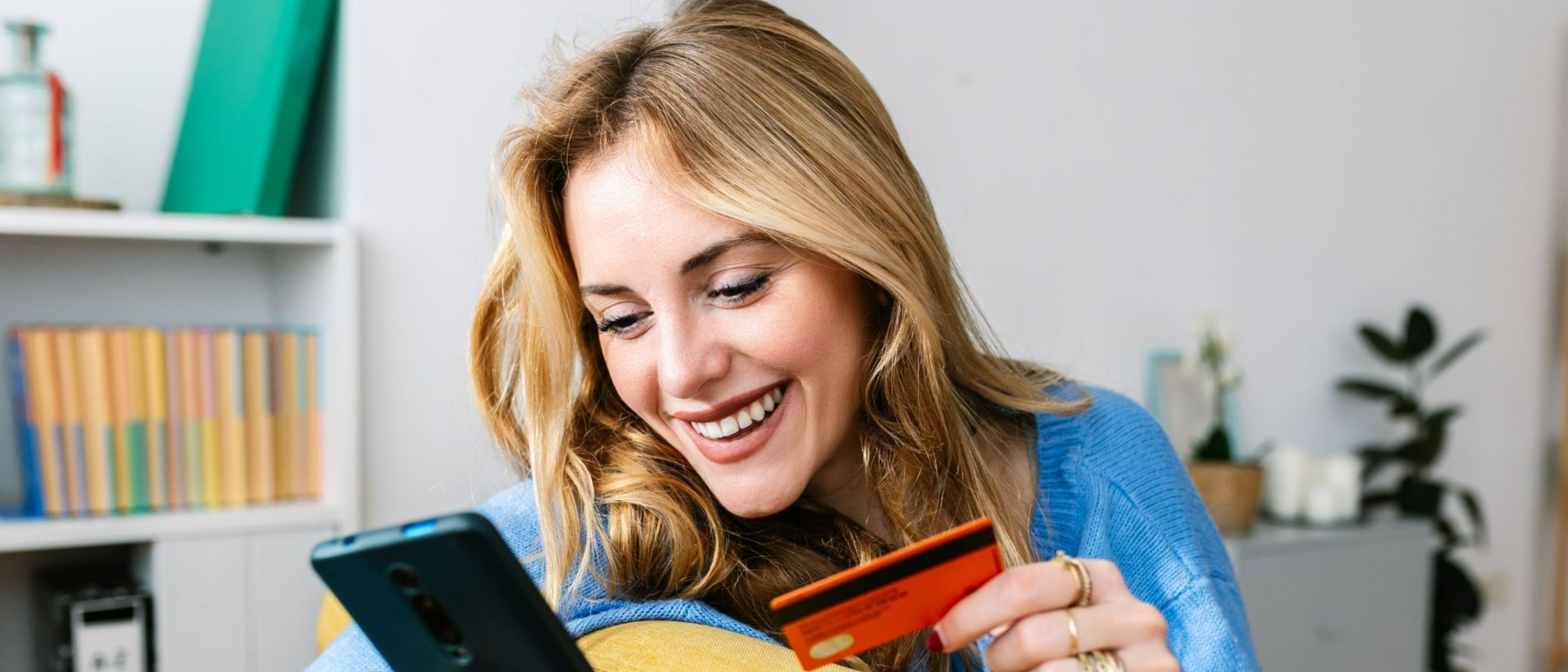 Woman shopping online