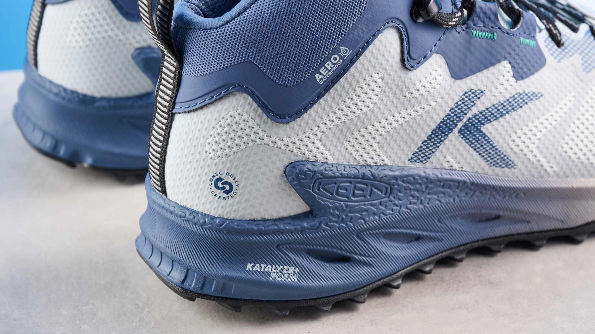 A pair of Keen Zionic NXT Mid Waterproof hiking boots