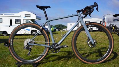 Image shows one of the custom bikes of the British Gravel Championships.