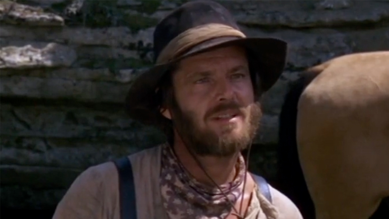 Jack Nicholson in a hat, looking intense in The Missouri Breaks