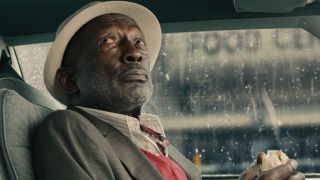 Garrett Morris looking up at his car ceiling in Ant-Man.