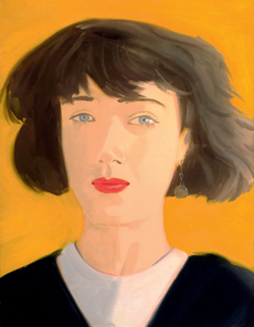 Samantha, 1982, oil on board, 16in by 12in, by Alex Katz (b. 1927), private collection. Alex Katz/VAGA at ARS, NY and DACS, London 2022. Courtesy of Adam Baumgold Fine Art.