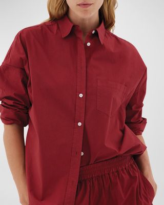 Chiara Relaxed-Fit Dyed Cotton Button-Front Shirt