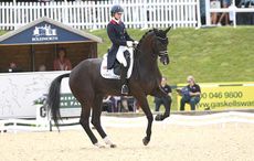 Charlotte Fry riding Dark Legend in the CDI3* Grand Prix during the Equerry Bolesworth International Horse Show at Bolesworth Castle near Chester in Cheshire in the UK on 13th June 2018