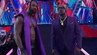 Swerve Strickland and Prince Nana standing together in AEW