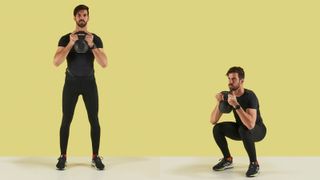 best glute home workout: goblet squat