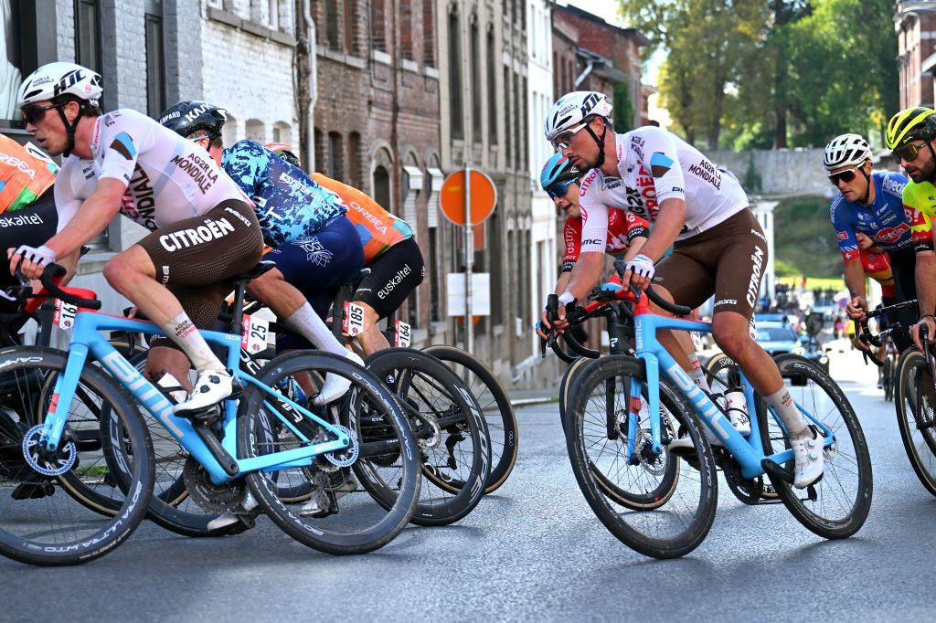 AG2R Citroën riders aboard BMC bikes at Binche-Chimay-Binche in October