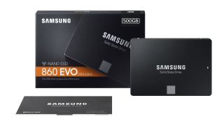 Samsung 860 Evo 500GB packaging.