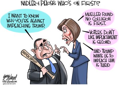 Political Cartoon U.S. Trump impeachment Pelosi Nadler