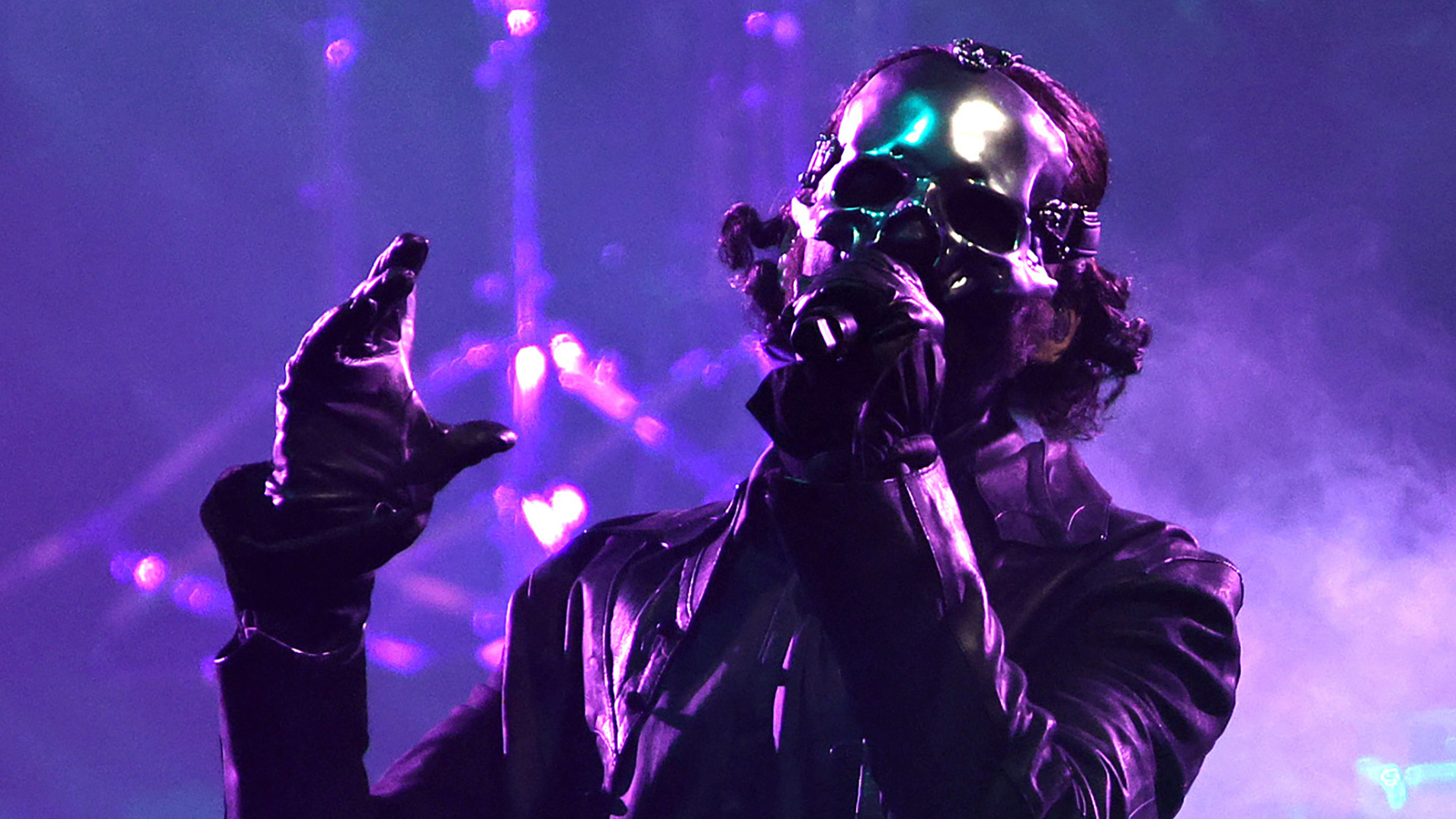 Tobias Forge, as persona Papa V Perpetua, of Ghost performs at Scotiabank Arena on January 31, 2026 in Toronto, Ontario