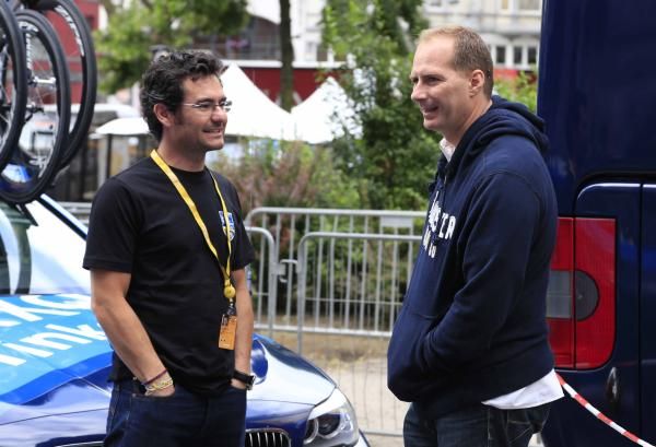 Giro d'Italia director Michele Acquarone visited the Tour de France in Liege.