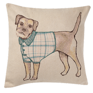house of fraser cushion with wallace the dog print