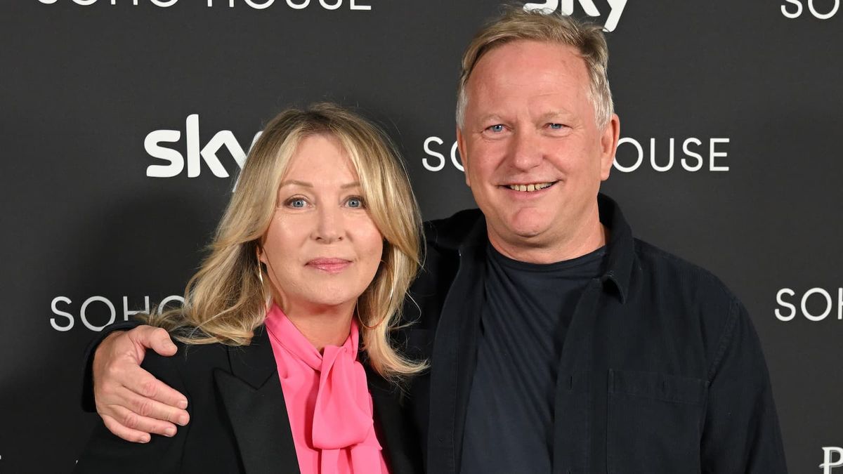 Kirsty Young and Nick Jones at a premiere