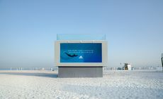 Adidas liquid billboard in Dubai in daylight
