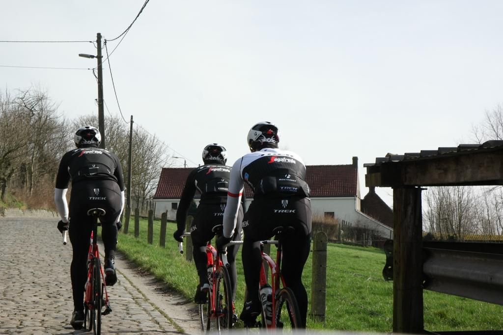 The Trek-Segafredo riders test themselves on the Taaienberg