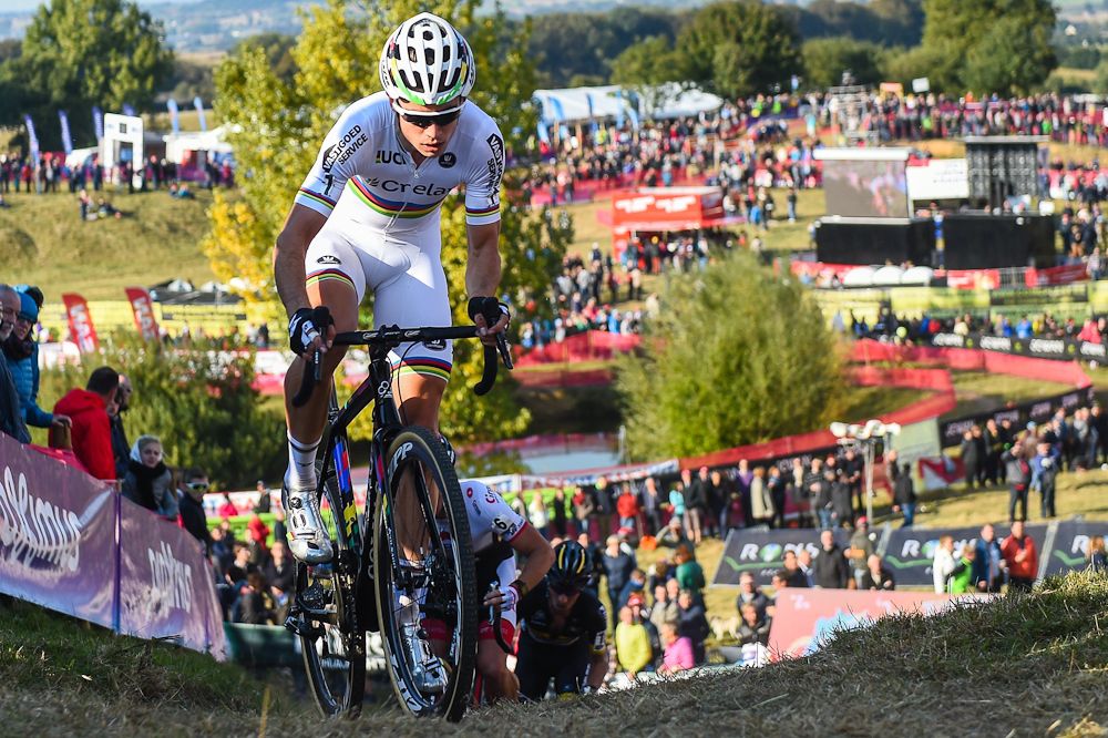Wout van Aert on his way to winning Hotondcross
