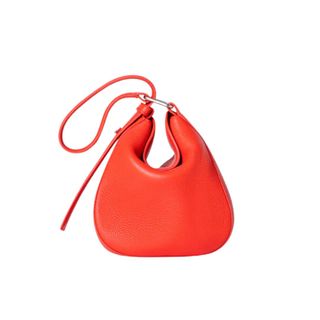 akris orange leather mini hobo bag