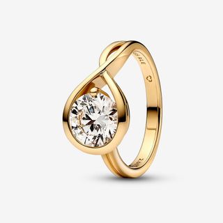 Pandora gold diamond ring