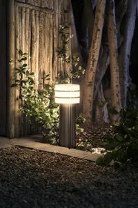 modern smart lighting fixed into the ground