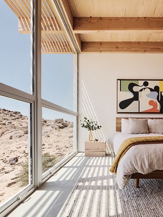 Bedroom in the High Desert House by Ryan Leidner