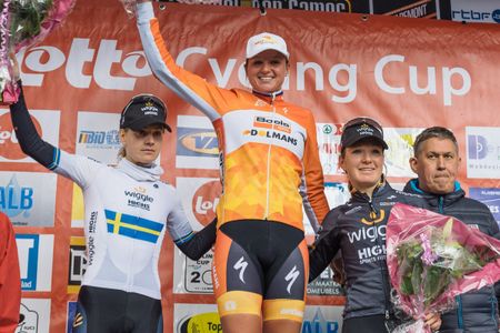 The women's Le Samyn podium