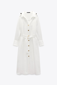 Shirt Dress with Belt | $67.77/£55.99 | Zara 