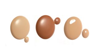 Drops of foundation in three shades