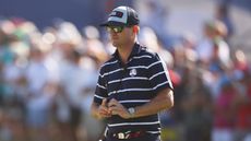 Zach Johnson, Captain of Team United States looks on during the Friday afternoon fourball matches of the 2023 Ryder Cup at Marco Simone Golf Club on September 29, 2023 in Rome, Italy.