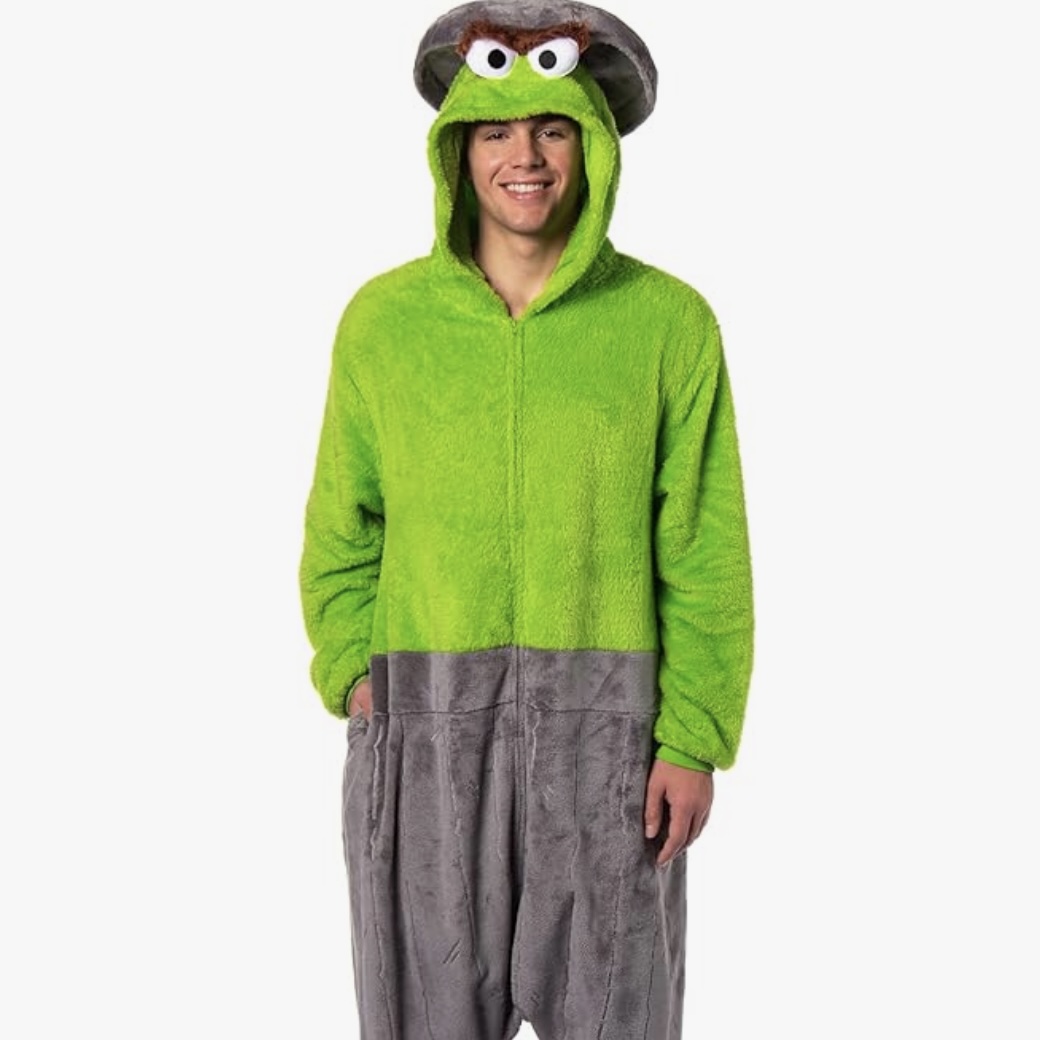 Oscar the Grouch onesie costume