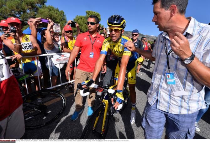 Alberto Contador (Tinkoff-Saxo) after finishing the stage