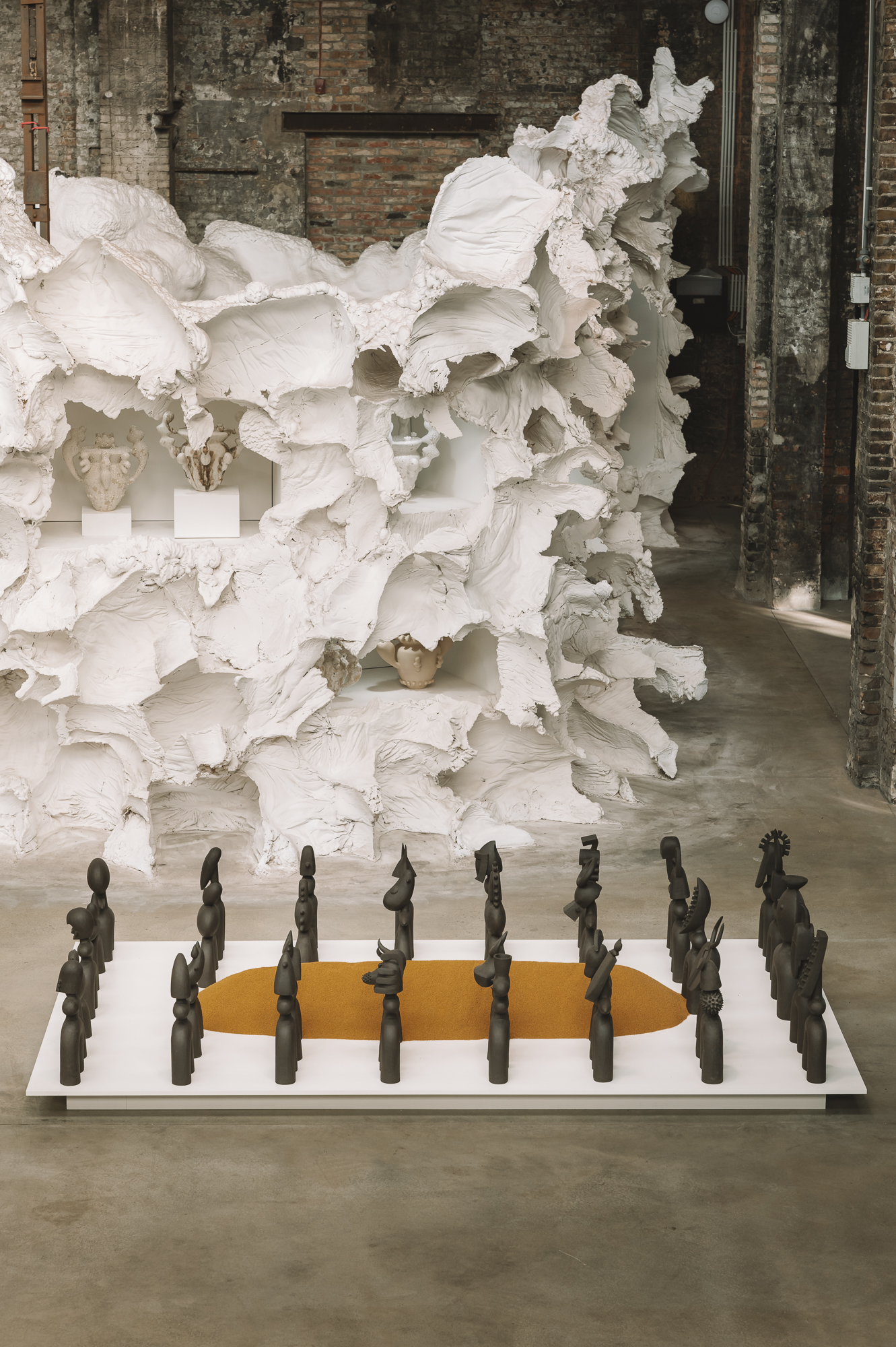 Exhibition by Bocci in a wharehouse in Berlin