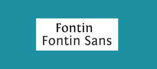 Font pairings: Fontin and Fontin Sans