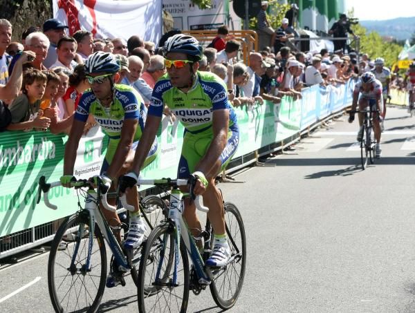 Ivan Basso (Liquigas-Doimo) crosses the finish line at the Tre Valli Varesine
