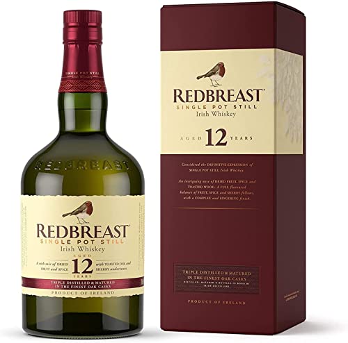 Redbreast 12 Year Old Single Pot Still Irish Whiskey With Gift Box, 70 Cl