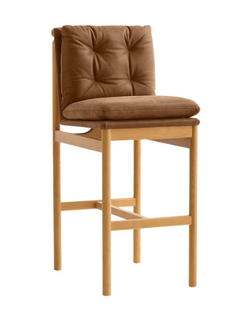 Henning Leather Bar Stool