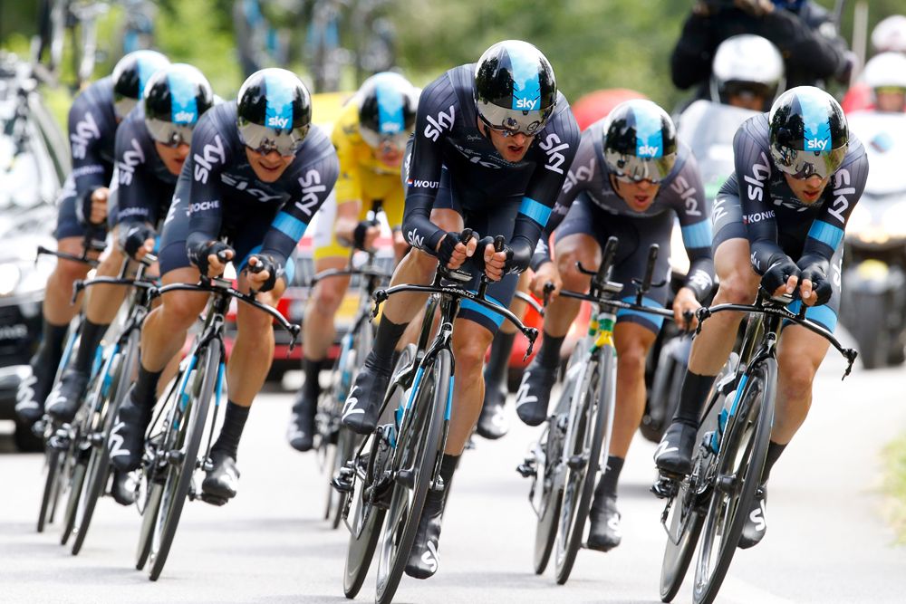 Team Sky were in control until the final climb