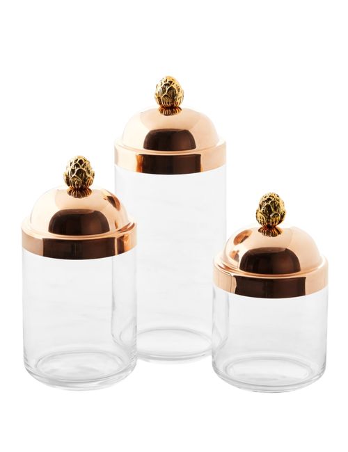 Ruffoni Copper Canisters, Set of 3