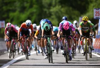 Route d'Occitanie: Ronan Augé awarded hard-fought first pro win as Noa Isidore relegated in stage 2 sprint