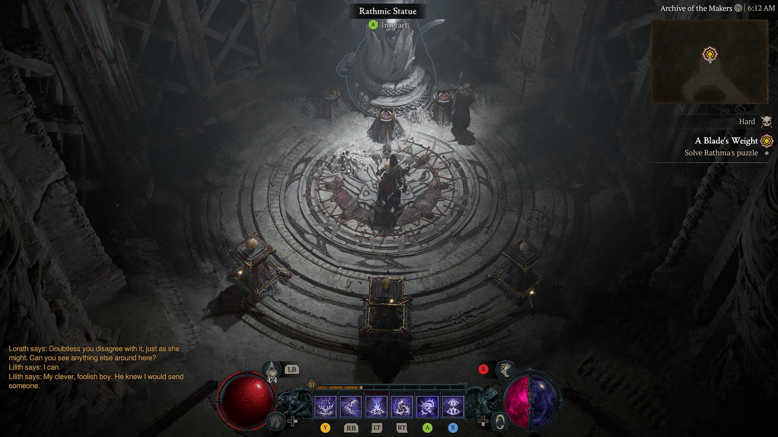 Diablo 4 Rathma's puzzle