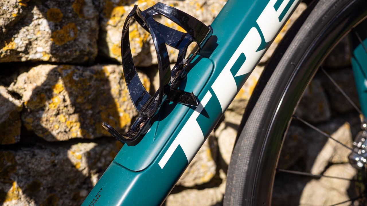 Trek Domane SLR 9 leaning against a stone wall