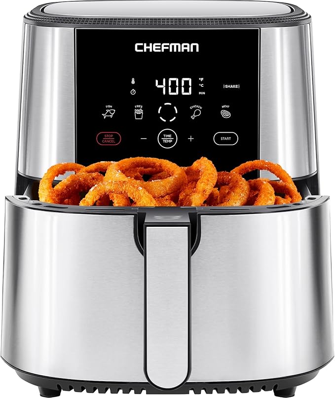 Chefman, Touch Air Fryer, XL 8-Qt Family Size