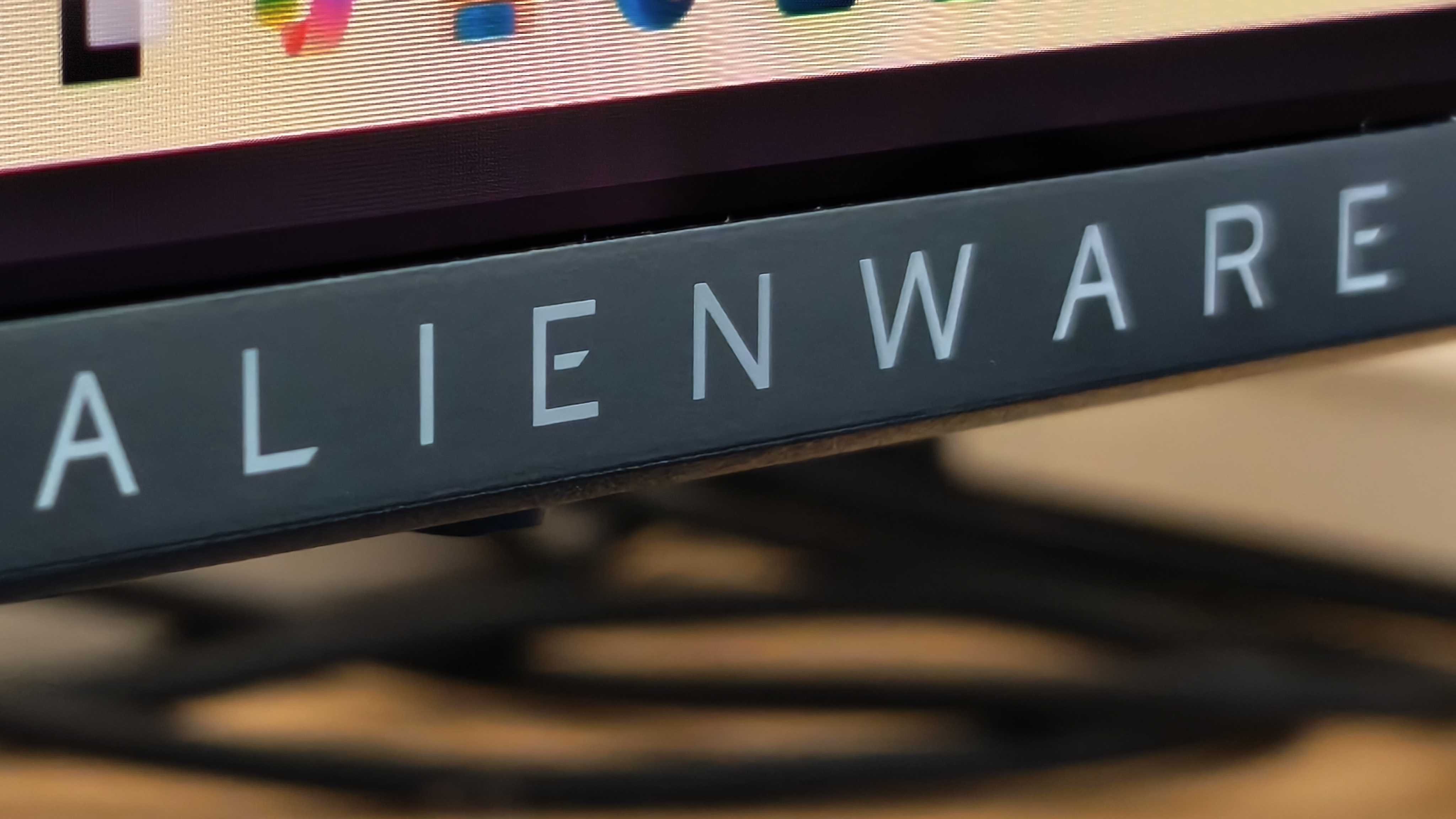 An Alienware AW2725D monitor on a desk