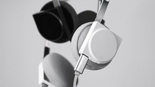 KM5 Lightwear headphones HP1 on a grey background