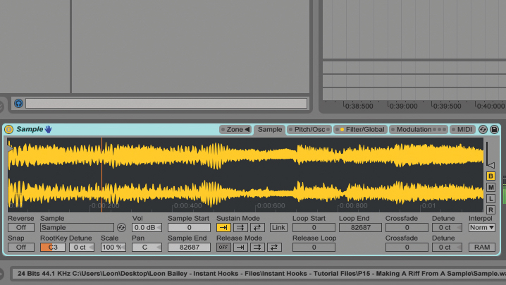 11. Create a riff from a sample