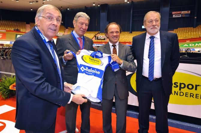 Race director Patrick Sercu with Felice Gimondi, Philippe Muyters and race organiser Rob Discart