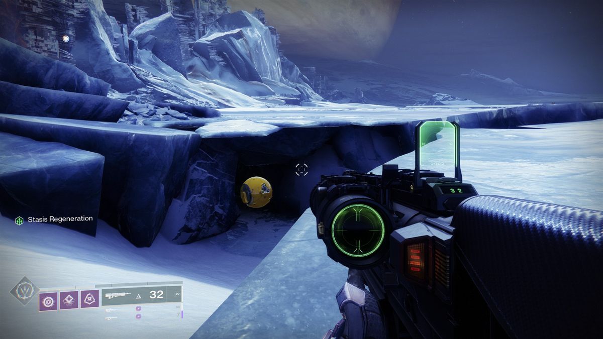 Destiny 2 Security Drone locations - Asterion Abyss on the ice