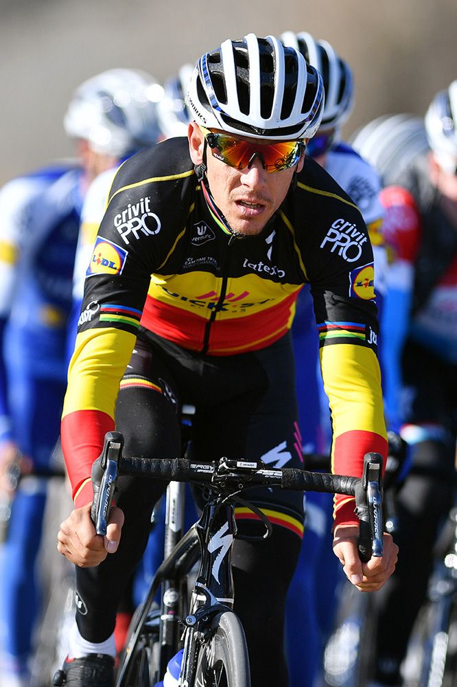 Philippe Gilbert in his Belgian national champion's jersey